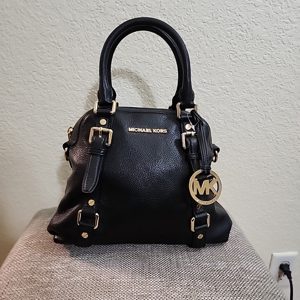 Michael Kors Bedford Bowling Bag Black. Detachable Strap Is Missing